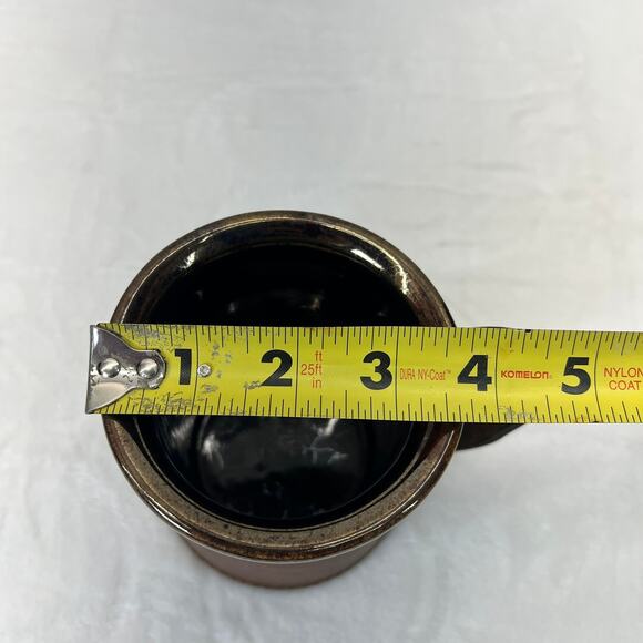 Vintage Real Hide Covered Ceramic Mug Made in England Flared Bottom 3632 - Picture 10 of 12